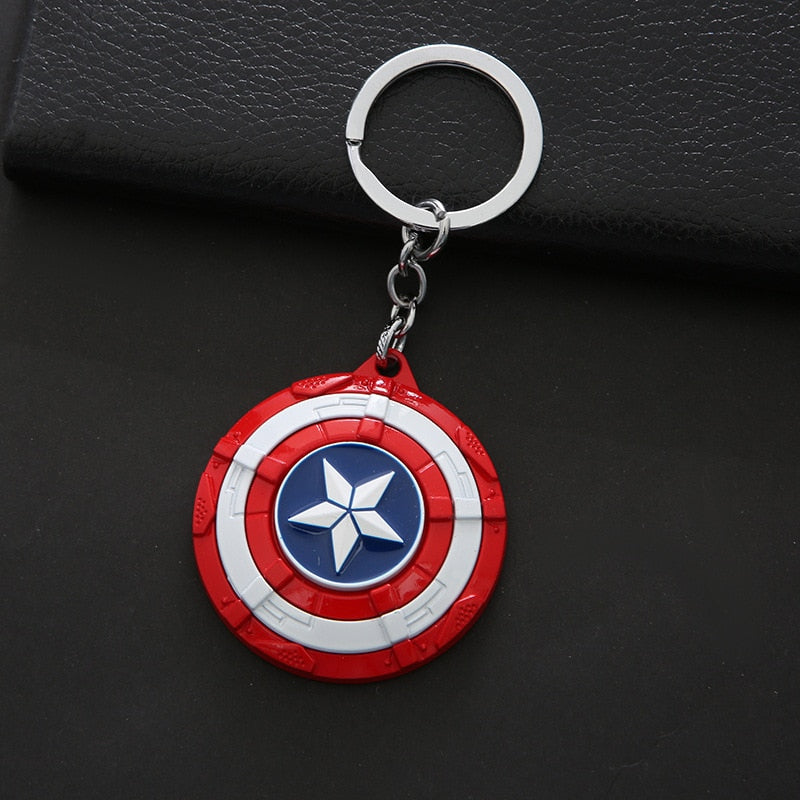 Captain America Shield Keyring Metal Keychain