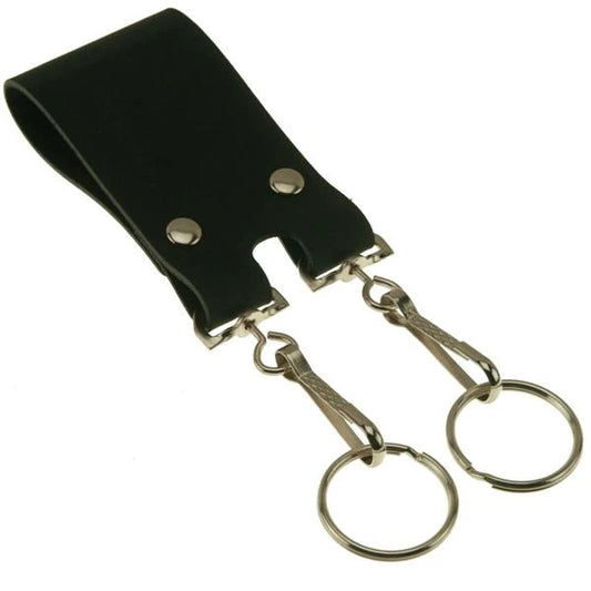 Leather Belt Key Holder Double Hooks Standard Duty - Riveted