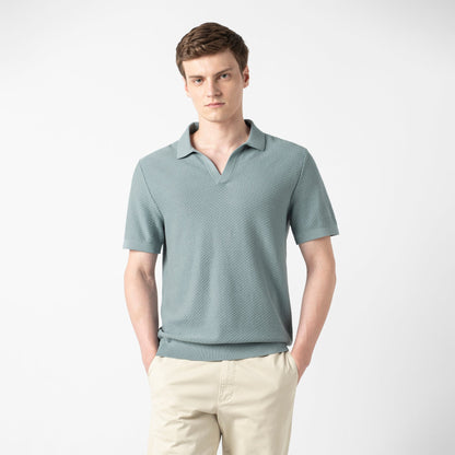Diamond Knit Sweater Polo