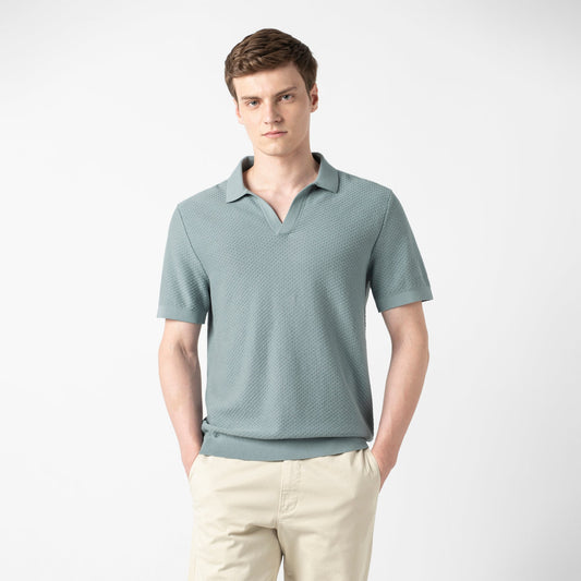 Diamond Knit Sweater Polo