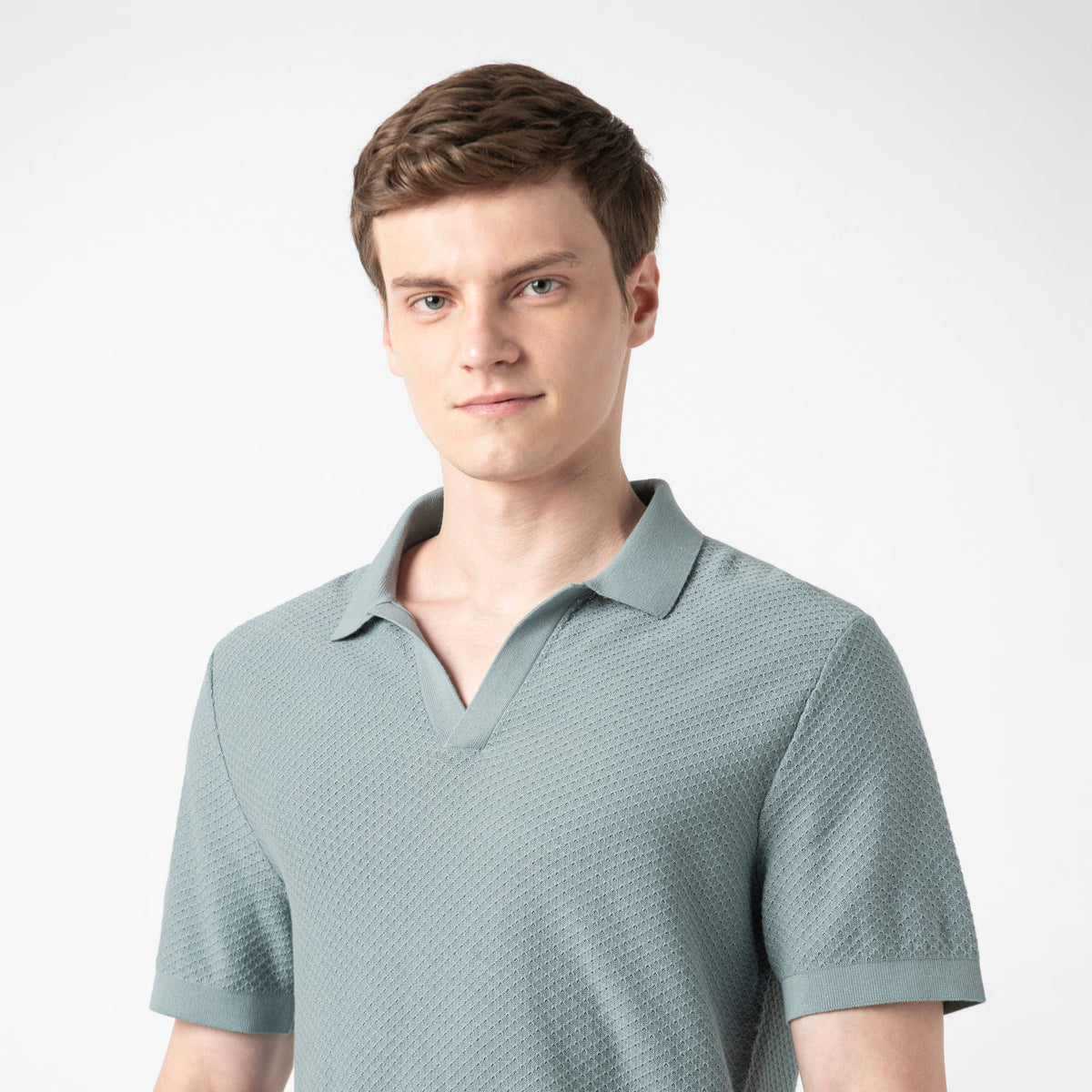 Diamond Knit Sweater Polo