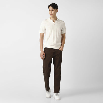 Ladder Knit Sweater Polo