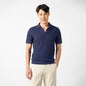 Textured Knit Sweater Polo
