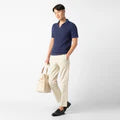 Textured Knit Sweater Polo