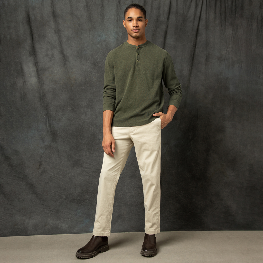 Waffle Knit Henley