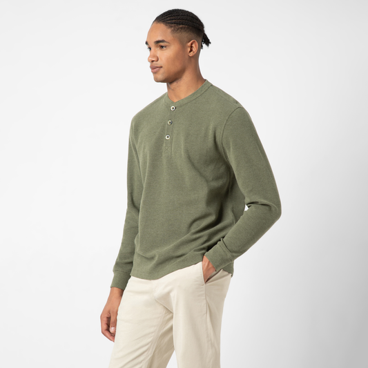 Waffle Knit Henley